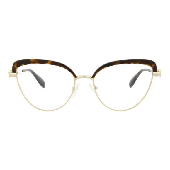 Alexander McQueen Womens Cat Eye Gold Gold Transparent Fashion Designer Eyewear